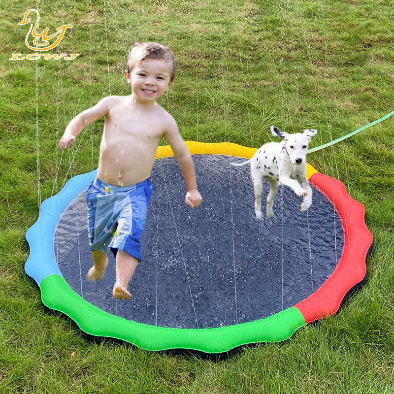 Summer Outdoor Water Play Toys Dog Water Mat Pet Spray Water Splash Mat Children's Interactive Backyard Lawn Games - Sorva